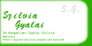 szilvia gyalai business card